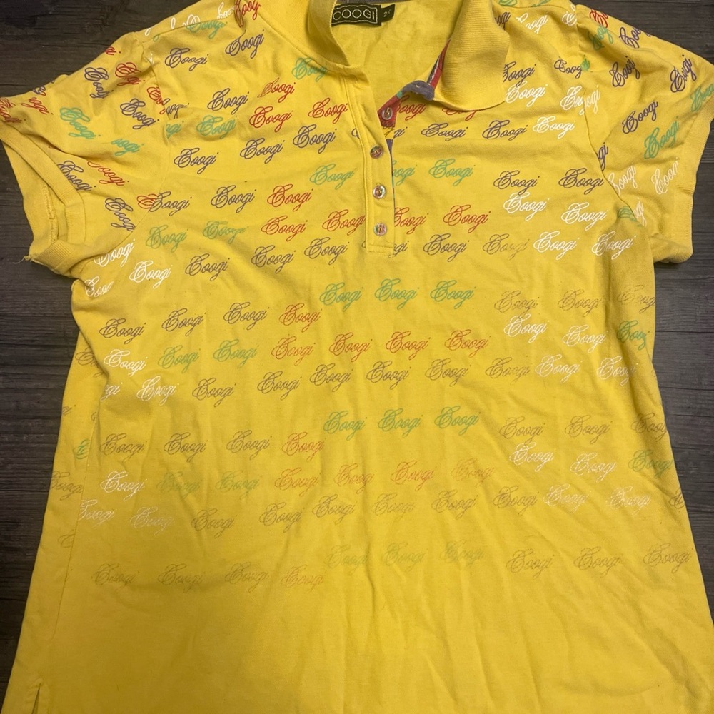 COOGI Yellow Polo with Purple Trim